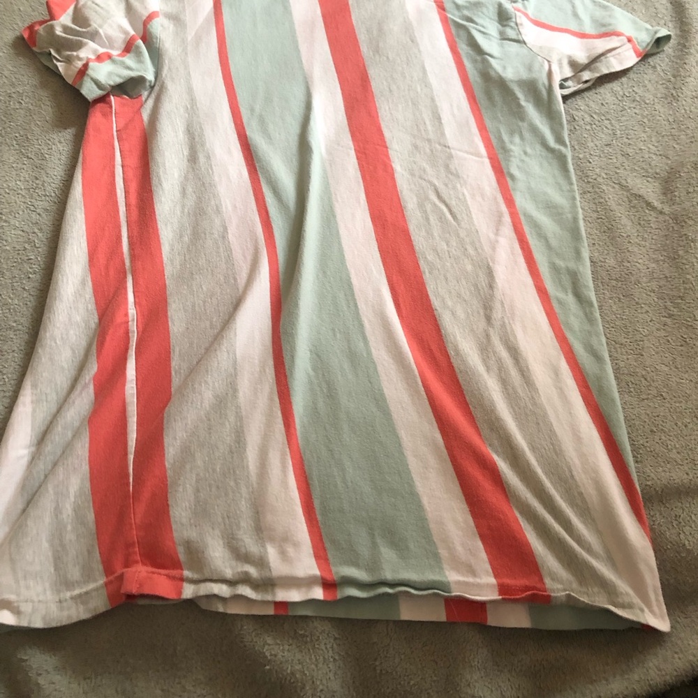 Striped T-Shirt in Coral and Mint